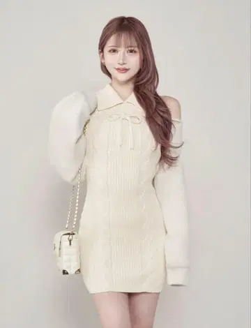 Darich 숏 볼레로 니트 미니 원피스 IVO