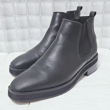루이스 [ 42=26.5~27.0 ] 사이드 고어 부츠 힐 5cm 블랙
