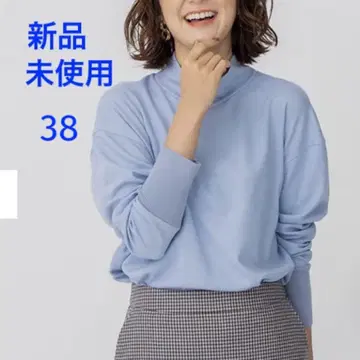 23구 미사용 새상품 울 밀드 저지 티셔츠 38 달 블루