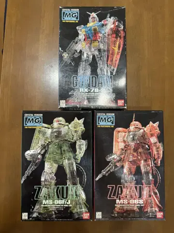 [ 미조립 ] MG 1/100 건담 프라모델 크리스탈 버전 3체 세트