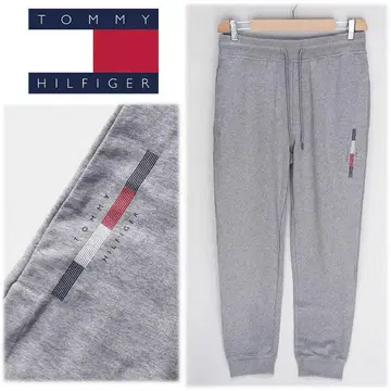 [ 타미힐피거 ] 새상품 사이드 로고 조거 팬츠 XL(W98~102)