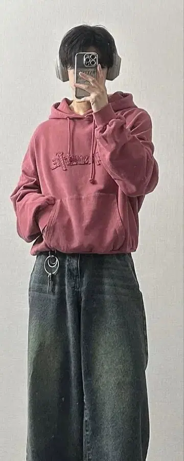 ADAMASTE pigmet 로고 후디 레드