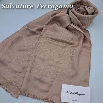 Salvatore Ferragamo 핑크 스톨숄 실크울 새상품급