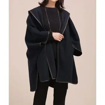 미사용 나노 유니버스 네이비 후드 부착 판초 38 사이즈