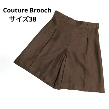 새상품 Couture Brooch 38 브라운 숏팬츠 가을/겨울 큐롯