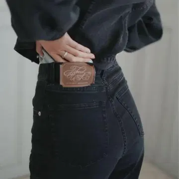 Treat Girl's denim long pants(black)