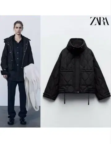 ZARA 워터 레펜트 퍼프 자켓