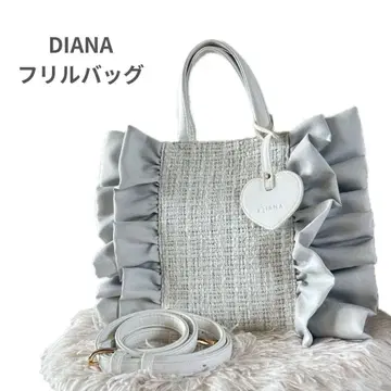 DIANA 프릴백 2way 숄더 화이트 트위드 다이애나 그레이