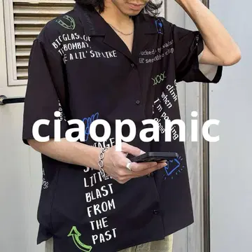 ciaopanic 핸드 크라프트 숏 슬리브 셔츠