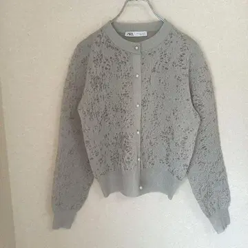 ZARA 자라 라메 가디건 펄