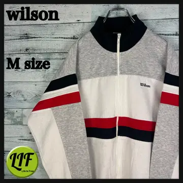 윌슨 90s 자수 로고 집업 맨투맨 M 5736