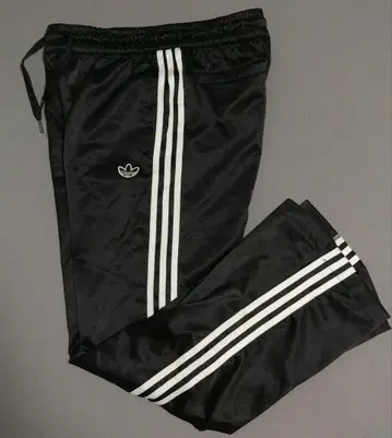 adidas 트랙 팬츠 새틴 블랙 화이트 사이즈 XL 레어