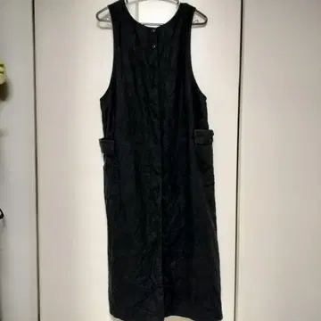 핸즈 오브 크리에이션 블랙 린넨 원피스 롱 일본제