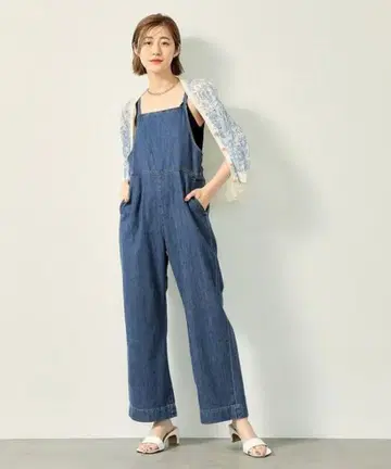 Lee 여리여리 릴랙스 살로펫 데님 사이즈 S 블루