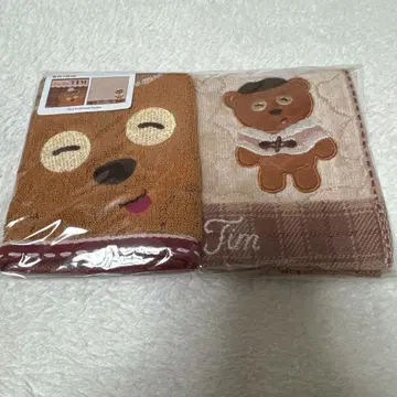 팀 곰 디자인 타월 2개 세트