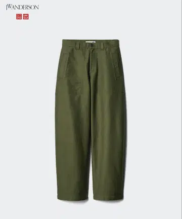 새상품 UNIQLO 유니클로 JWA 커브 팬츠 올리브 베이커 팬츠