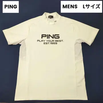 PING 모크넥 셔츠 화이트 골프 셔츠 L