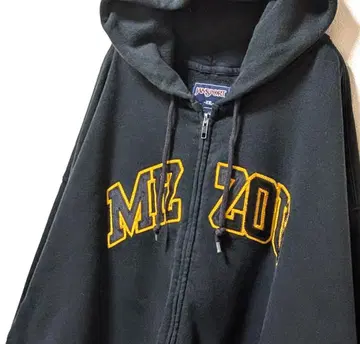 잔스포츠 미주리 자수 풀 집업 후드 맨투맨 블랙 2XL 구제 의류