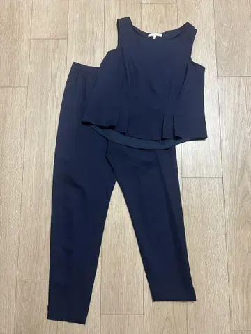 [ 새상품급 ] 프로포션 바디 드레싱 네이비 백리본 셋업