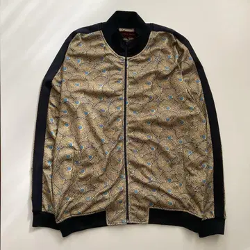 [ ZARA ] 올 패턴 블루종 자켓 골드 x 블랙 빅 사이즈