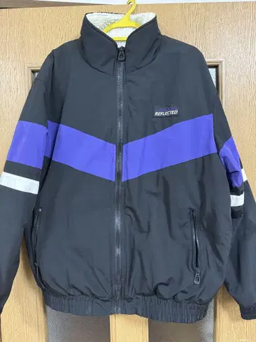 Bershka 봄버 자켓 L 블랙/퍼플