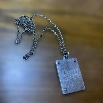 D&G 플레이트형 목걸이 실버
