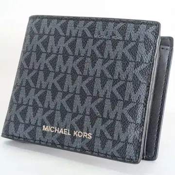 Michael Kors 접이식 지갑 네이비 시그니처 패턴