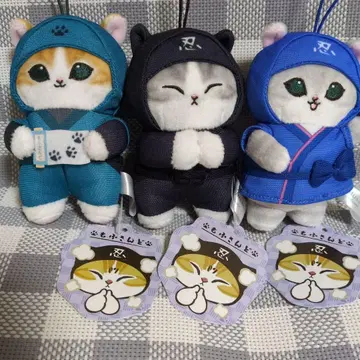 모후산도 닌자냥 마스코트 3개