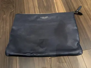 BLACK LABEL 네이비 가죽 클러치백