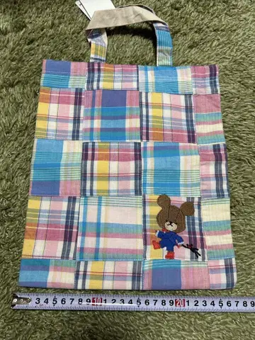 곰돌이 학교 리버서블 토트백 재키 자수