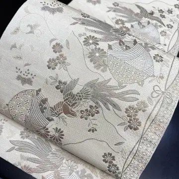 9-228 열림 나고야 오비 새상품급 순수 실크 기모노