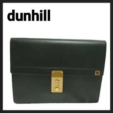 dunhill 세컨드 백 다이얼 락 가죽 블랙 뒷면 수납 있음