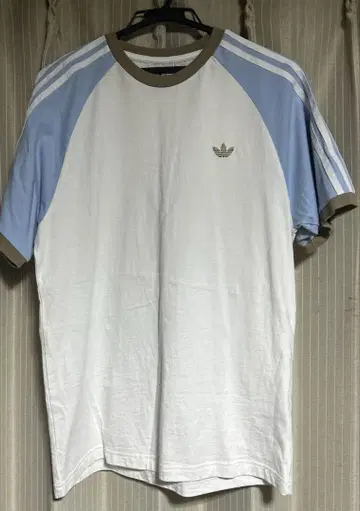 adidas 래글런 슬리브 T셔츠 화이트/블루