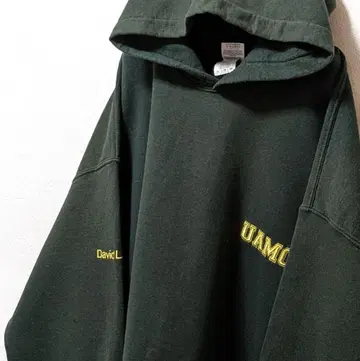 길단 UAMC 데이빗 레이시 자수 후드 맨투맨 그린 그린 XL 구제 의류