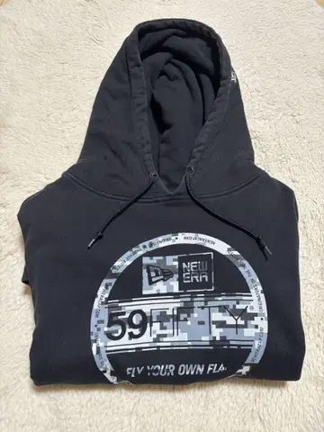 NEW ERA 후드 부착 맨투맨 X LARGE 블랙