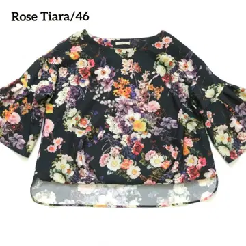 새상품급 Rose Tiara/로즈 티아라 보타니컬 블라우스 꽃무늬 46