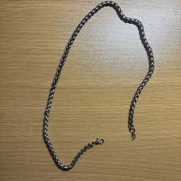 실버 트위스트 체인 목걸이 약 50cm