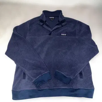 Patagonia 남성용 시어링 버튼 풀오버 네이비 M 사이즈