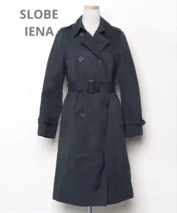 SLOBE IENA 트렌치코트 네이비 사이즈 38 가을/겨울 벨트 포함