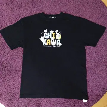 치이카와 (먼작귀) T셔츠 블랙