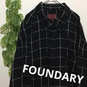 FOUNDARY 체크 무늬 플란넬 셔츠 3XL 00s y2k