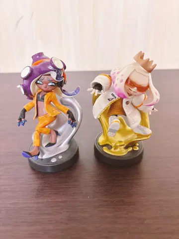 스플래툰3 사이드 오더 amiibo 피규어 2체 세트