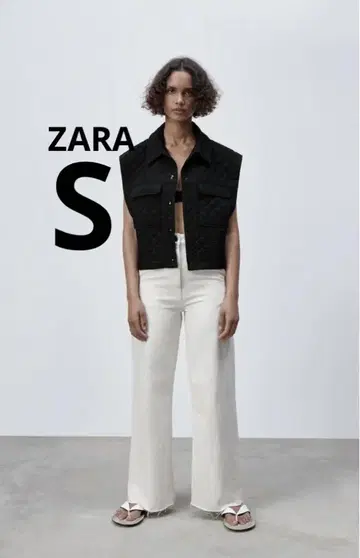 ZARA 크롭 퀼팅 베스트 미사용 새상품