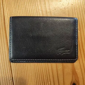 LACOSTE 가죽제품 명함지갑 카드 케이스 네이비 가죽 단종