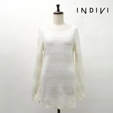 새상품급 INDIVI 니트 튜닉 화이트 사이즈 38*MC645