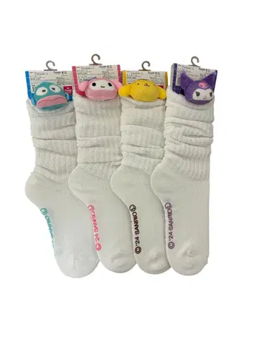 캐릭터 포함 화이트 양말 22-24cm