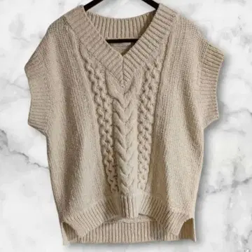 새상품급 JILL STUART 크림 마기 니트 베스트 외출 여행 봄/여름
