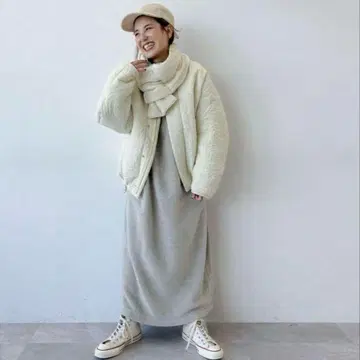 niko and 맥시 원피스 모드 노움코어 플리스 밀리터리