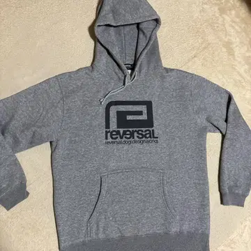 reversal 그레이 후드 부착 후드티 L used