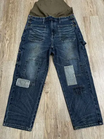 glamb 패치워크 데님 팬츠